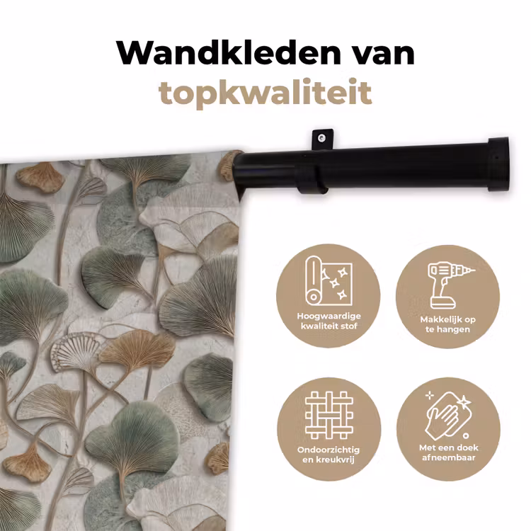 Wandkleed - Elegant - Bladeren - Groen — 3