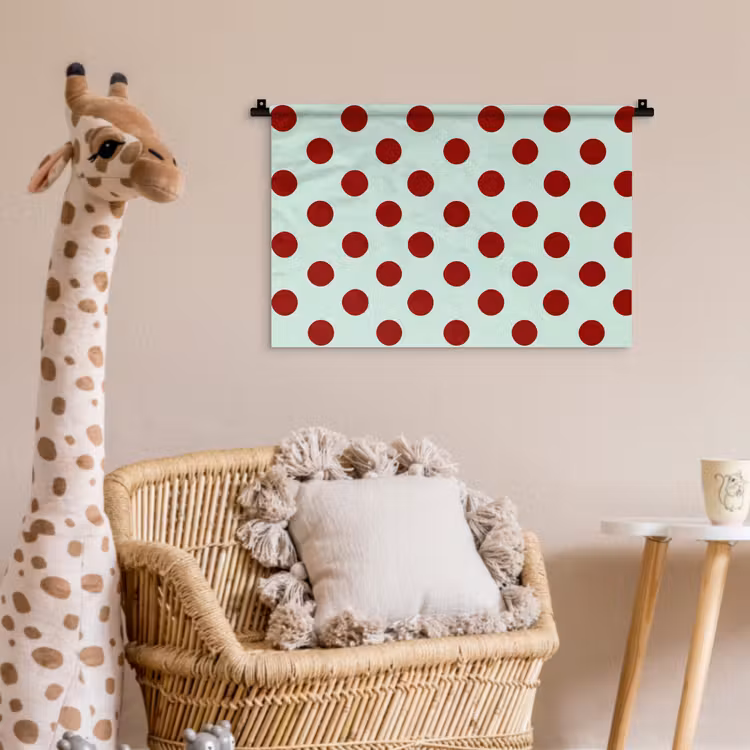 Wandkleed - Polka - Dots - Rood — 5
