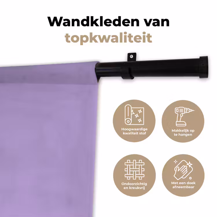 Wandkleed - Soft - Lavender - Paars — 3