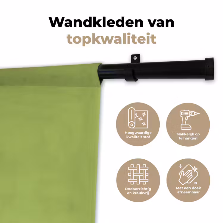 Wandkleed - Lime - Glow - Groen — 3