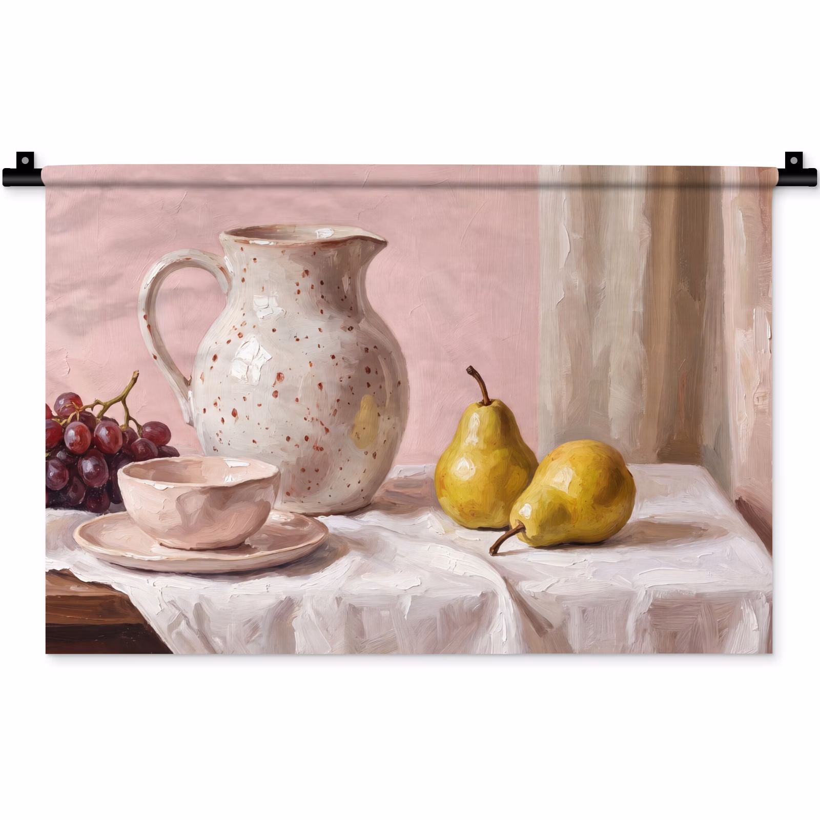 Wandkleed - Stilleven - Fruit - Roze — 1