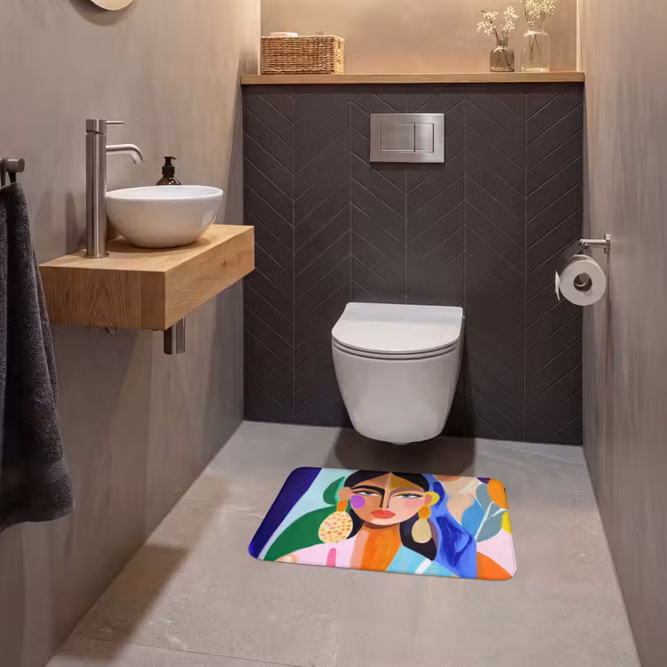 WC Mat - Portret - Vrouw - Modern — 2