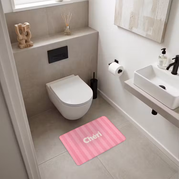 WC Mat - Gestreept - Roze - Chéri — 6