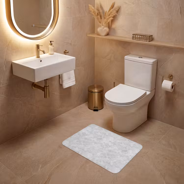 WC Mat - Grijs - Marmer - Mat — 4