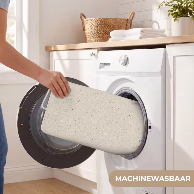 WC Mat - Lichtbeige - Terrazzo - Grijs — 5