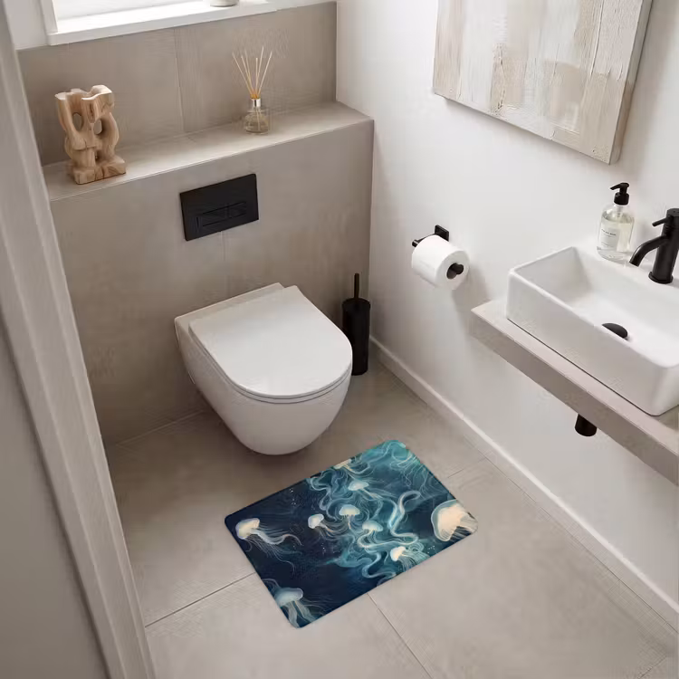 WC Mat - Kwallen - Zee - Wit - Golven — 6