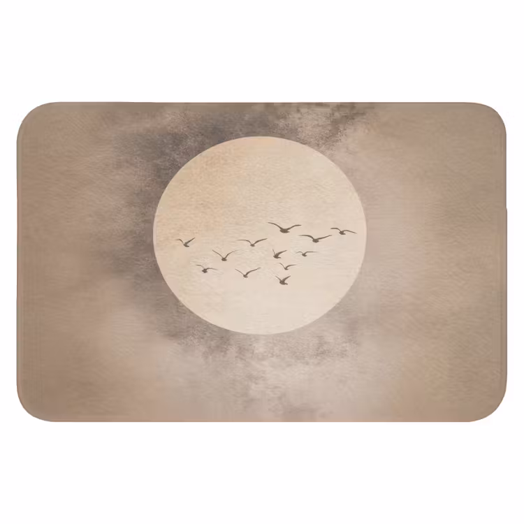 WC Mat - Vogel - Beige - Japandi — 1
