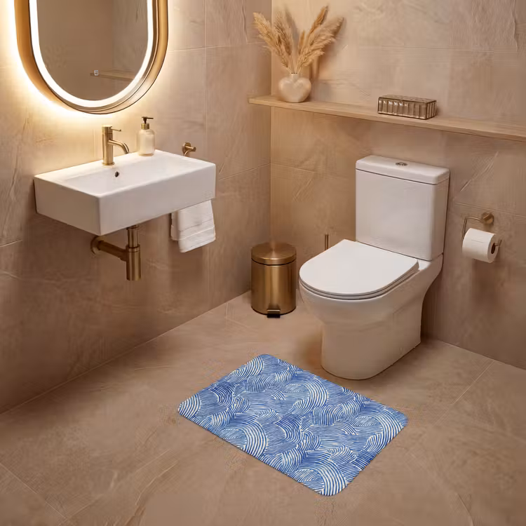 WC Mat - Modern - Abstract - Blauw — 4