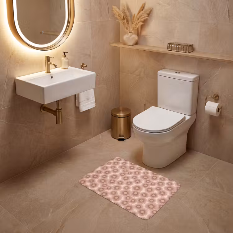 WC Mat - Gerbera - Bloemen - Roze — 4