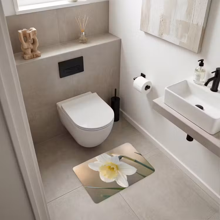 WC Mat - Narcis - Bloem - Minimalistisch — 6