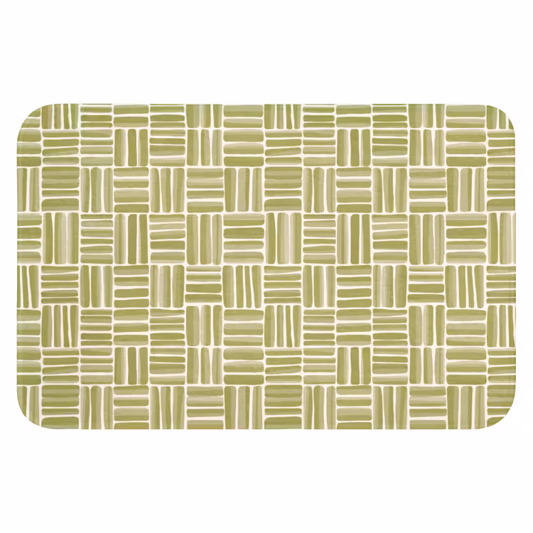 WC Mat - Vlecht - Patroon - Groen — 1
