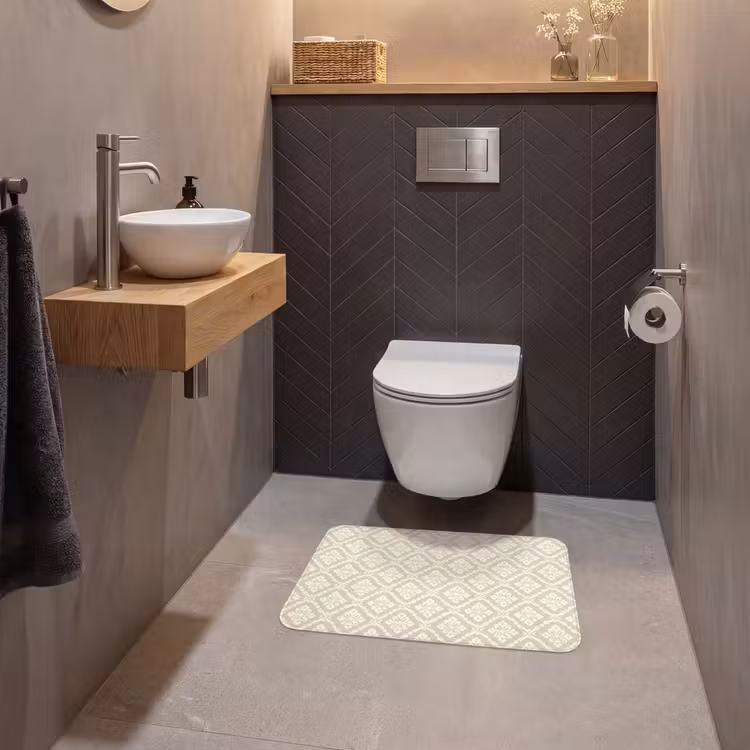 WC Mat - Floraal - Ornament - Beige — 2