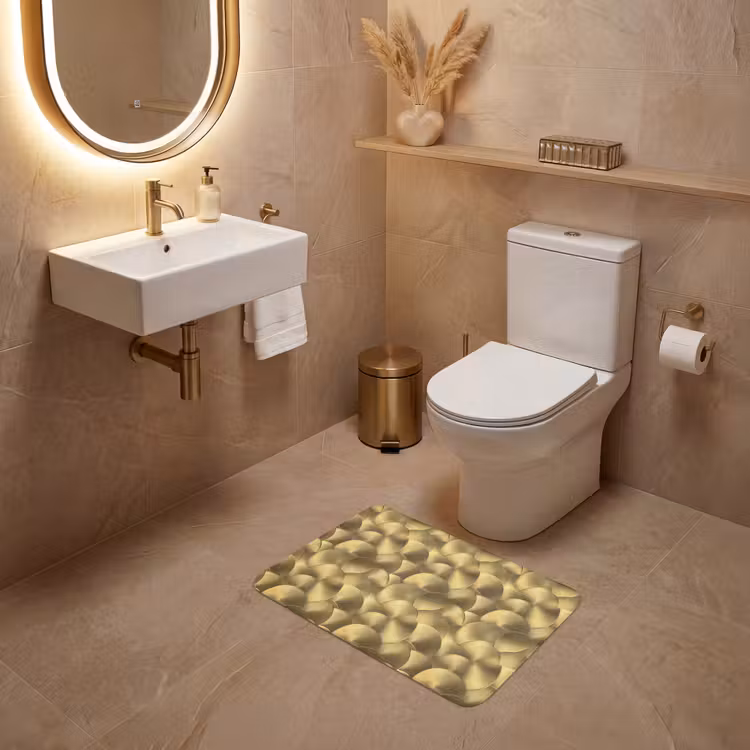 WC Mat - Modern - Cirkel - Goud — 4