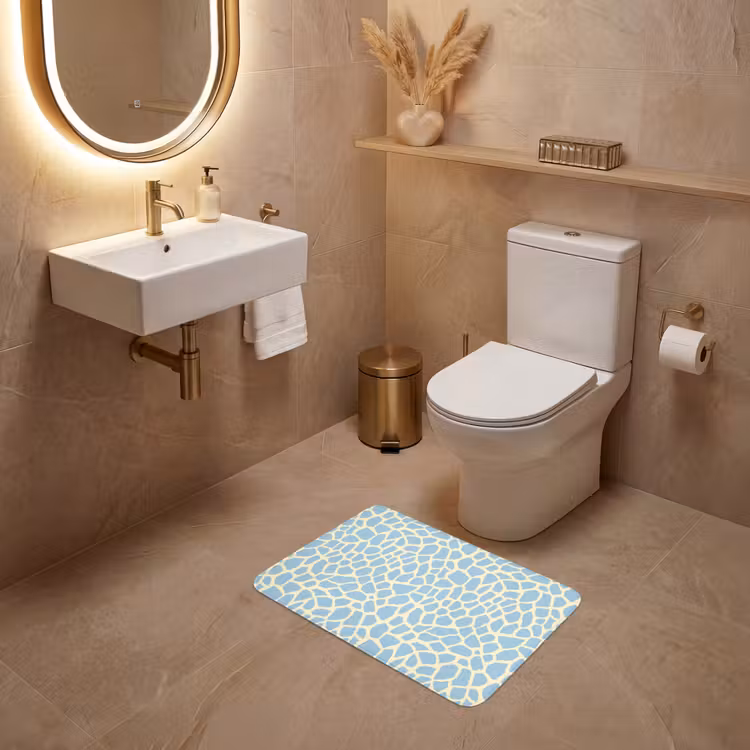 WC Mat - Giraf - Modern - Blauw — 4