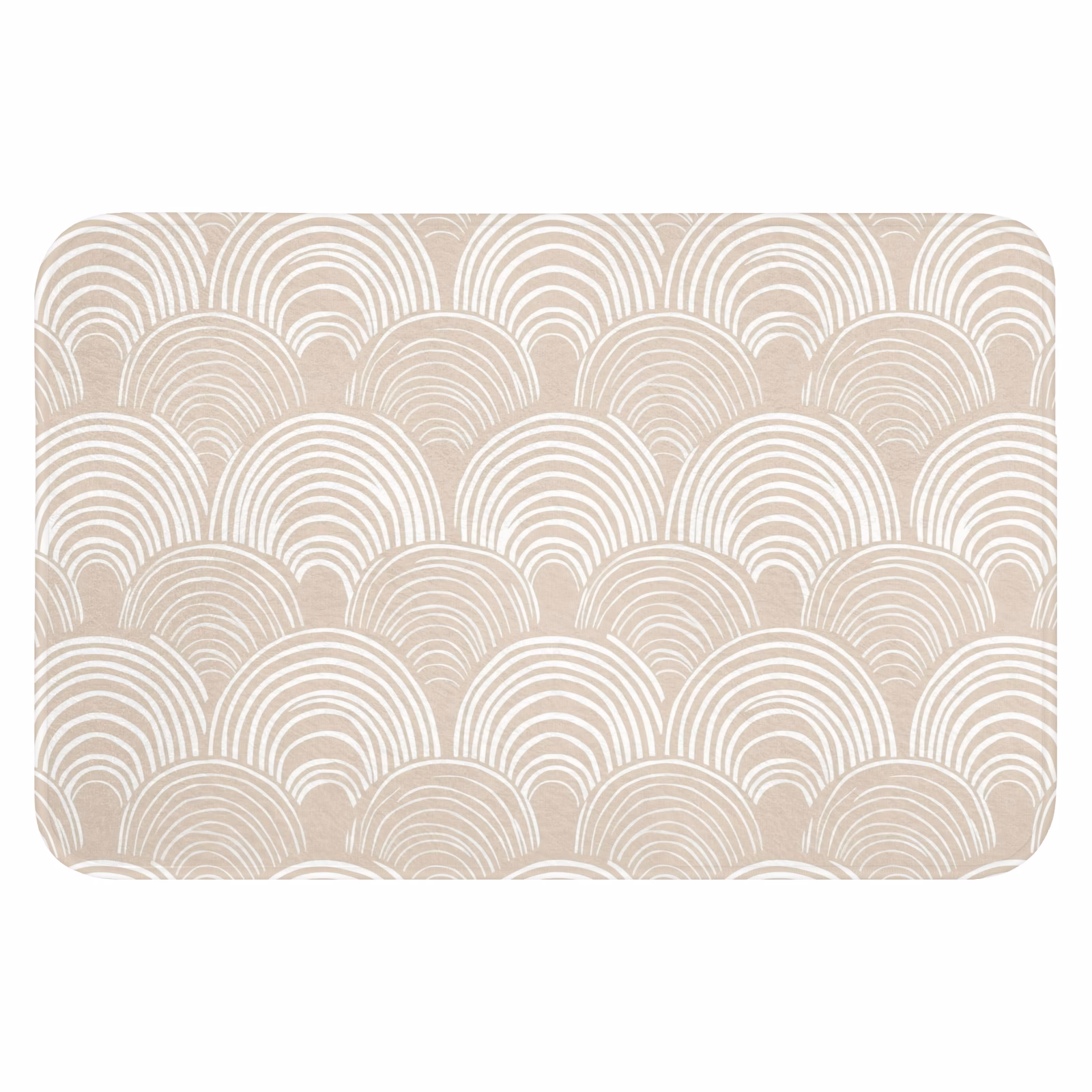 WC Mat - Golven - Structuur - Beige — 1