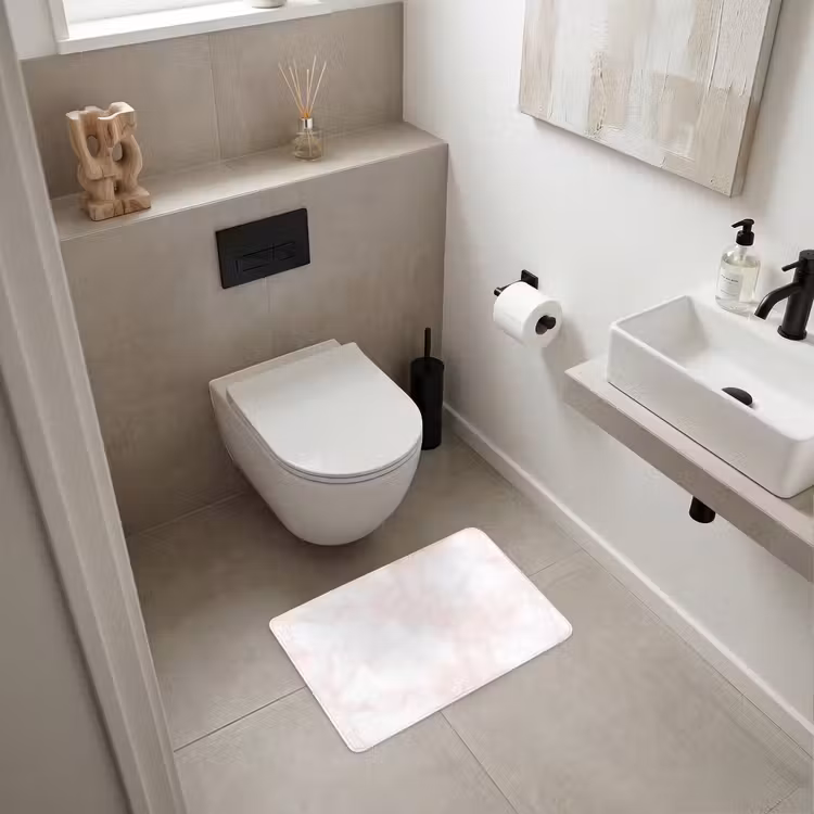 WC Mat - Wolkenstructuur - Roze - Marmer — 6