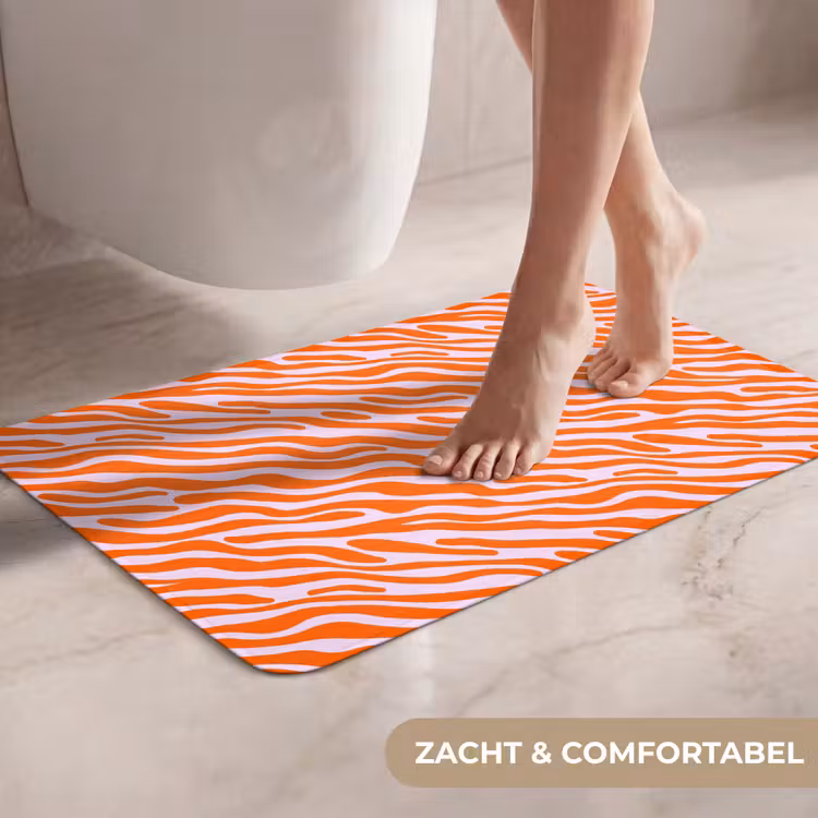 WC Mat - Strepen - Dynamisch - Oranje — 7
