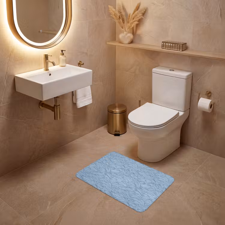 WC Mat - Golven - Ritmisch - Blauw — 4
