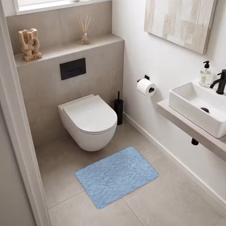 WC Mat - Golven - Ritmisch - Blauw — 6