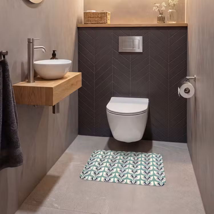 WC Mat - Retro - Modern - Groen — 2