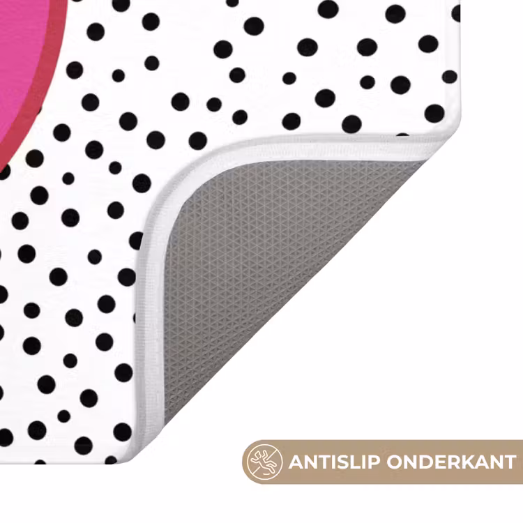 WC Mat - Smiley - Roze - Stippen — 3