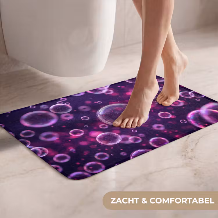 WC Mat - Paars - Bubbels - Schuim — 7