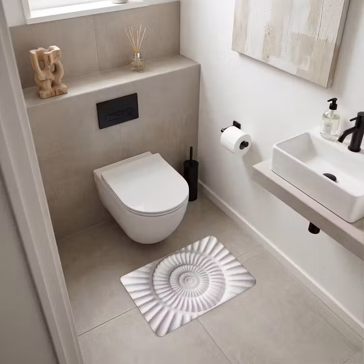 WC Mat - Schelp - Spiraal - Wit — 6