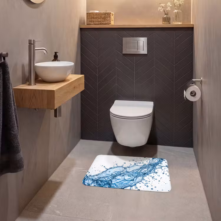 WC Mat - Spash - Water - Blauw — 2