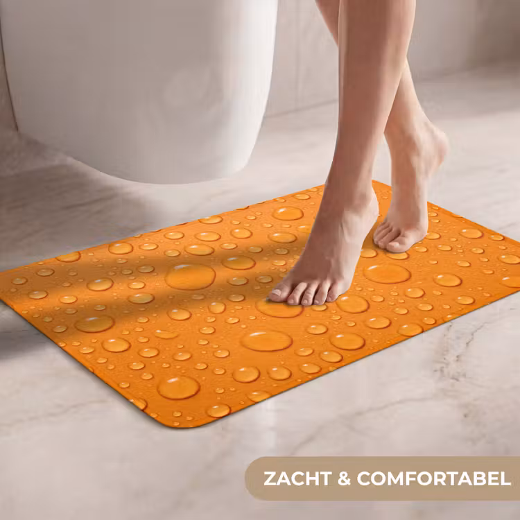 WC Mat - Water - Druppels - Oranje — 7