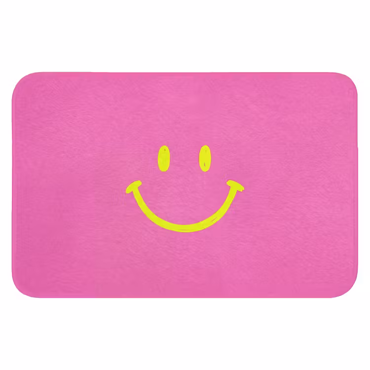 WC Mat - Smiley - Vrolijk - Roze — 1