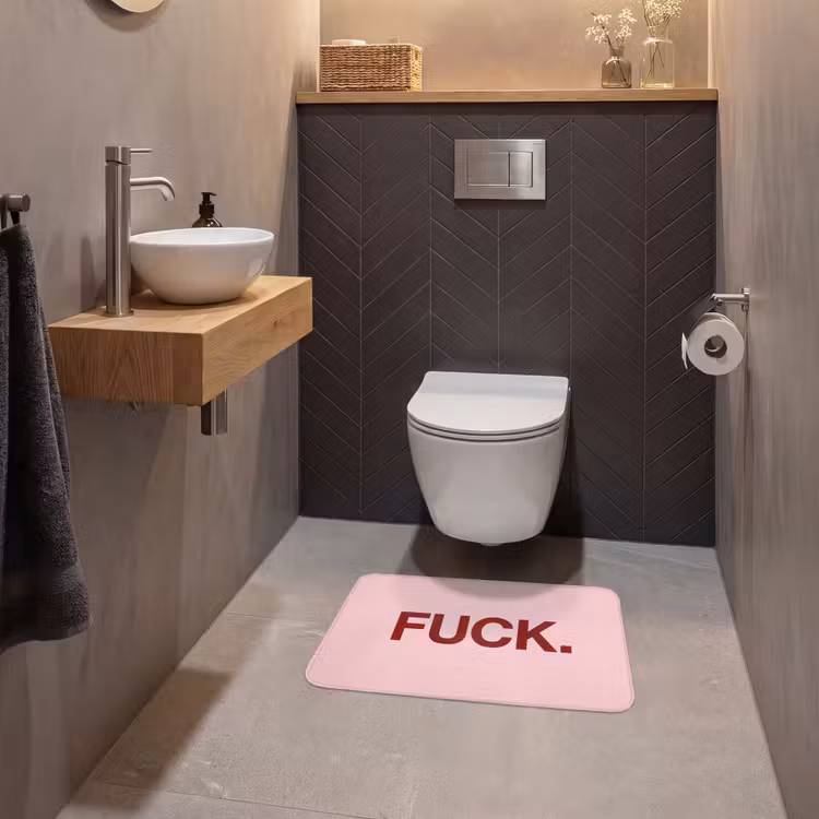 WC Mat - Statement - Krachtig - Roze — 2