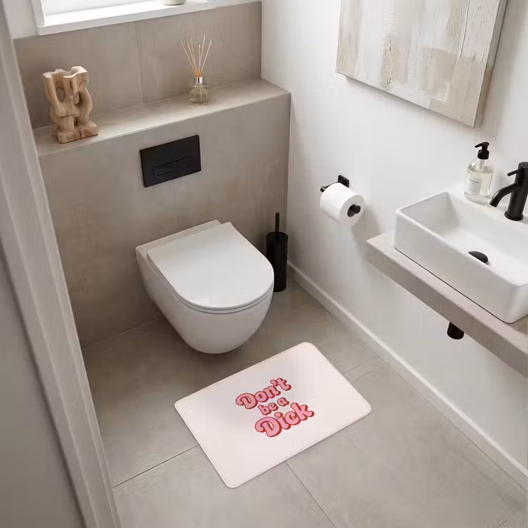 WC Mat - Tekst - Boodschap - Roze — 6