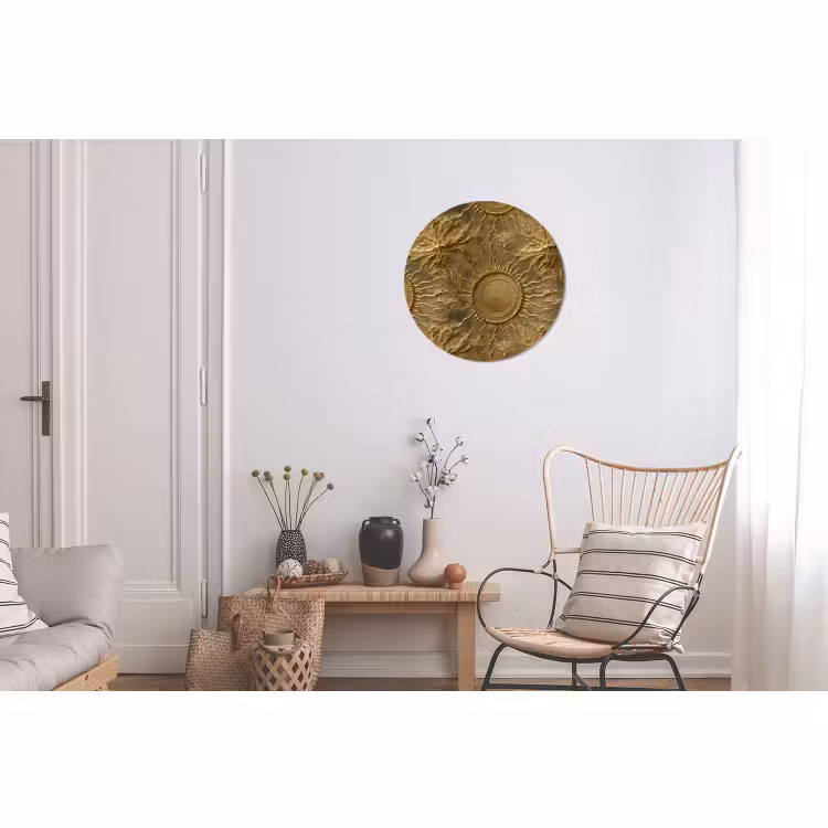 Zon - Reliëf - Antiek - Goud — 2