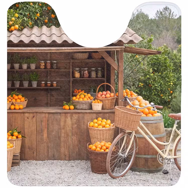 WC Mat - Fruit - Markt - Landelijk — 1