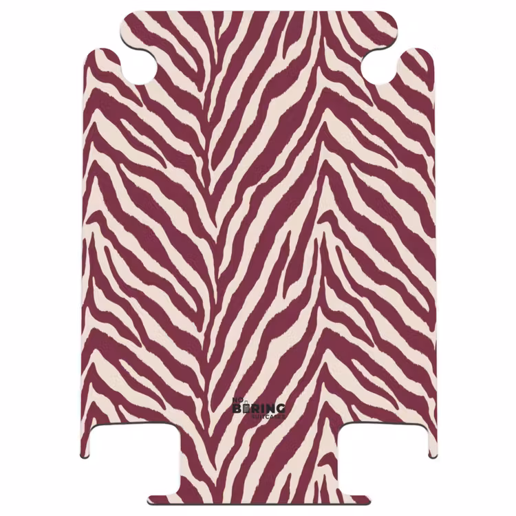 CaseSwap - Zebra - Motief - Bordeaux - Rood — 1