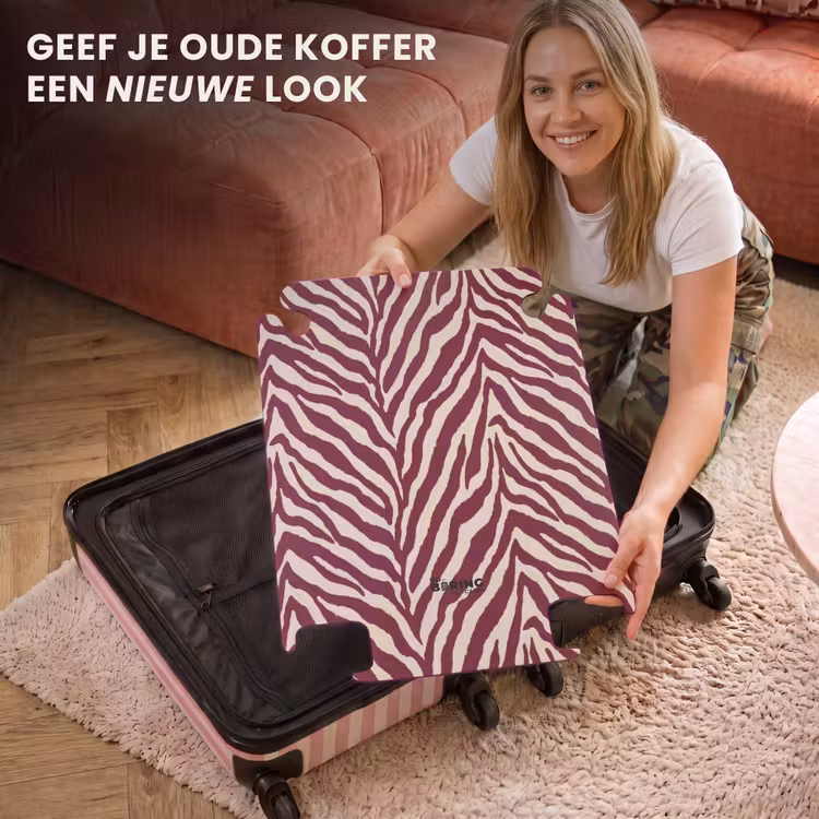 CaseSwap - Zebra - Motief - Bordeaux - Rood — 3