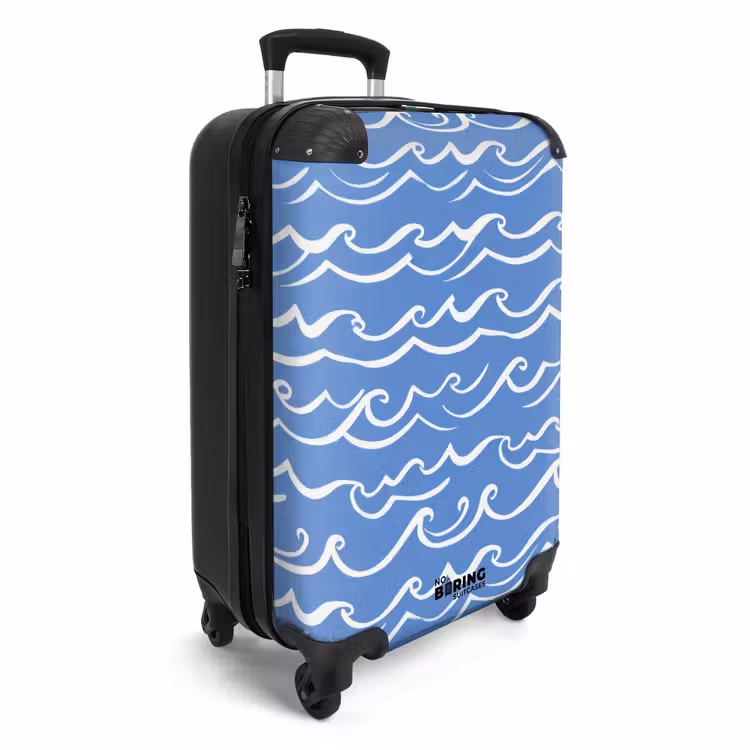 CaseSwap - Blauw - Wit - Simpel - Getekend - Golven — 2