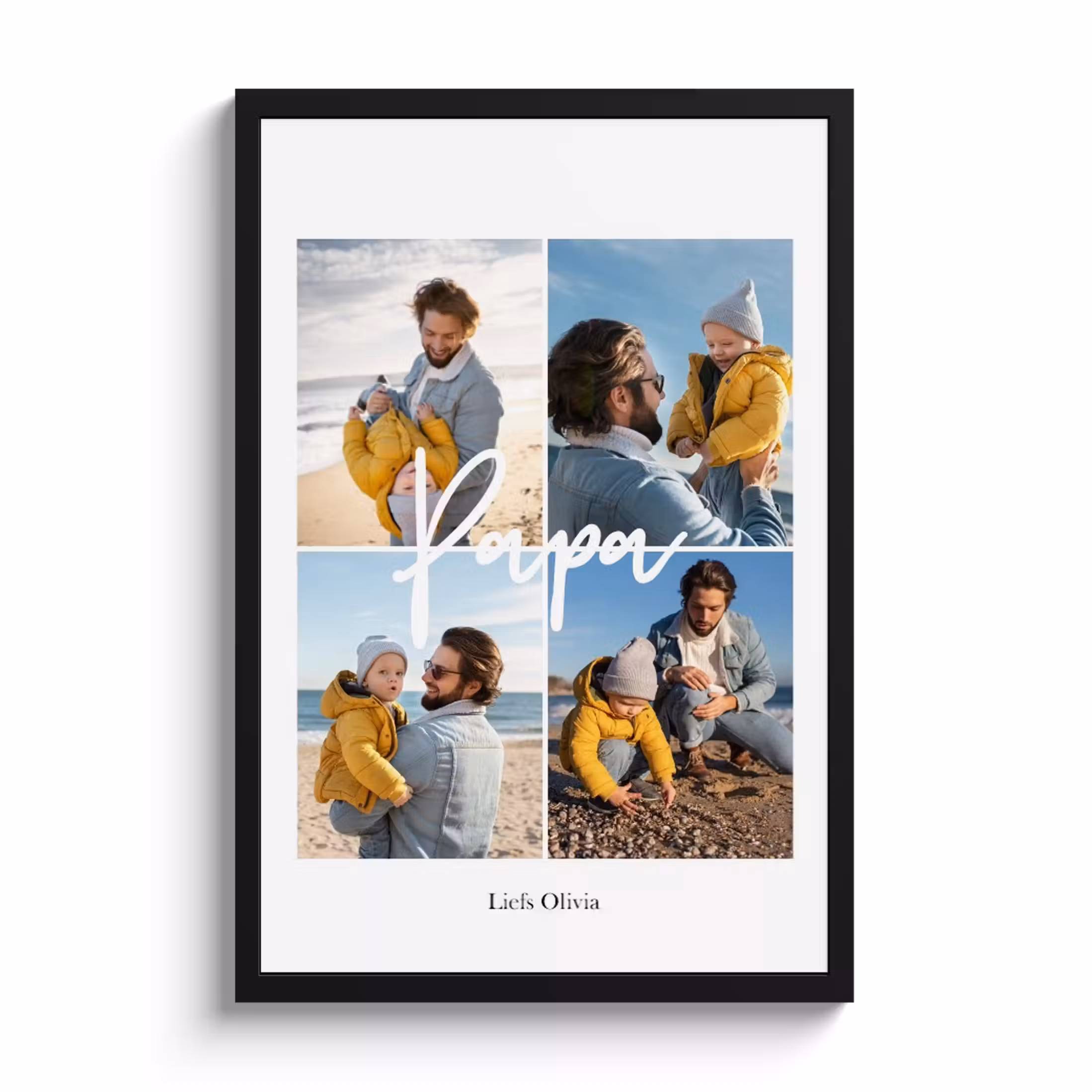 Poster met lijst - Papa collage