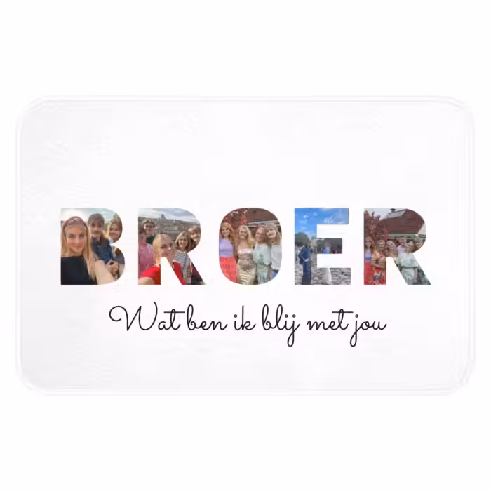 Badmat - Broer - Lettercollage