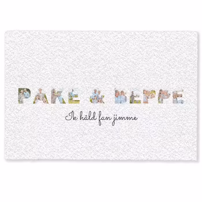 Personaliseerbare deurmat - Pake & Beppe - Lettercollage