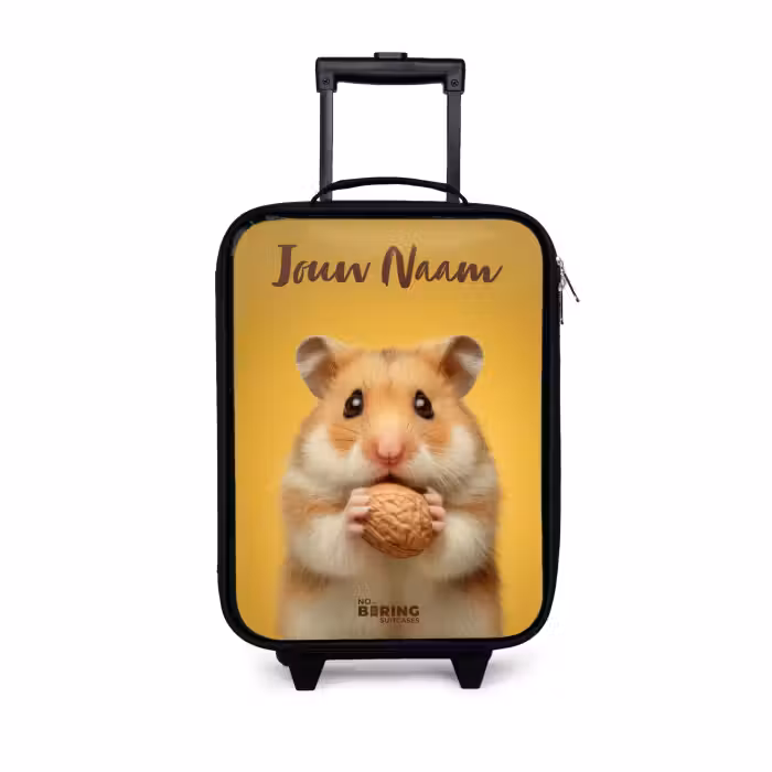 Kinderkoffers met naam - Hamster - Walnoot - Dier