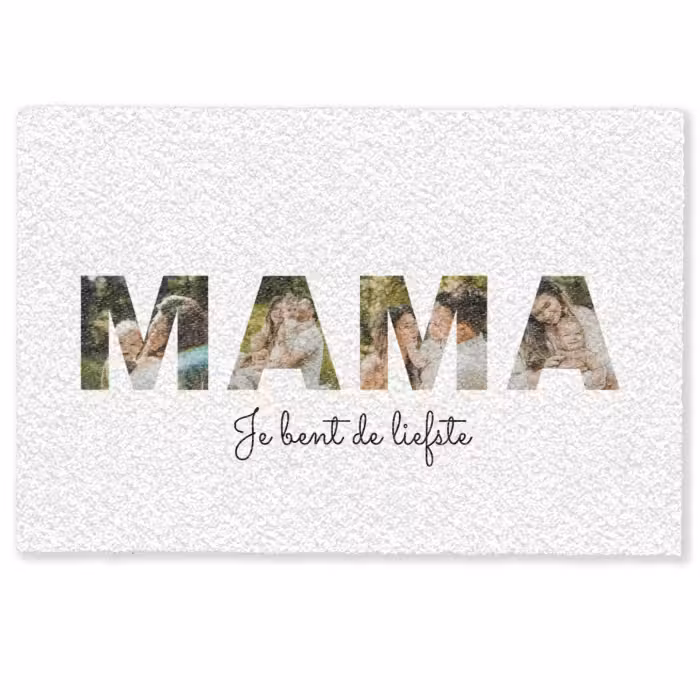 Personaliseerbare deurmat - Mama - Lettercollage