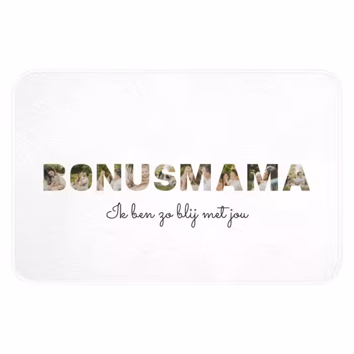 Badmat - Bonusmama - Lettercollage
